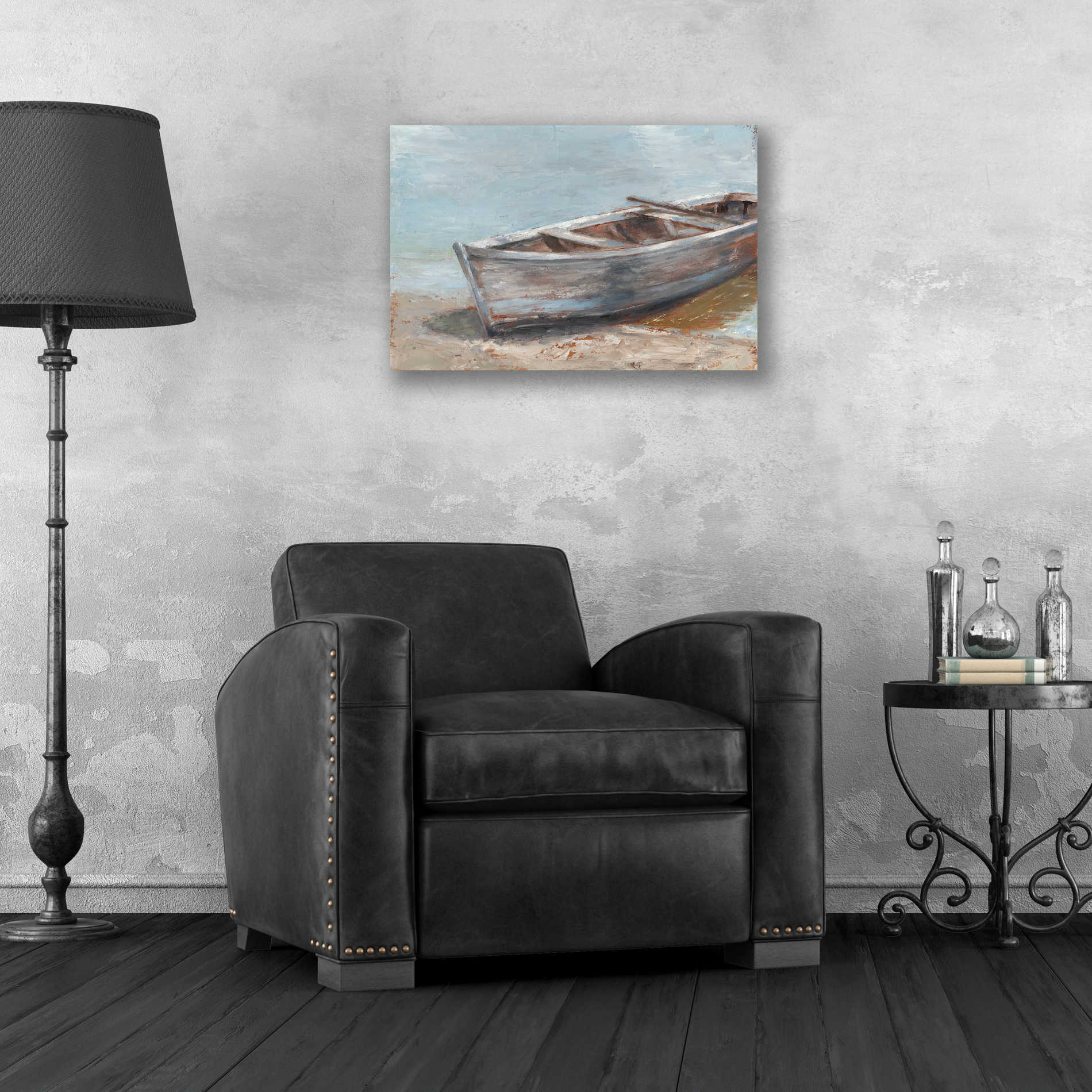 Epic Art 'Whitewashed Boat II' by Ethan Harper, Acrylic Glass Wall Art,24x16
