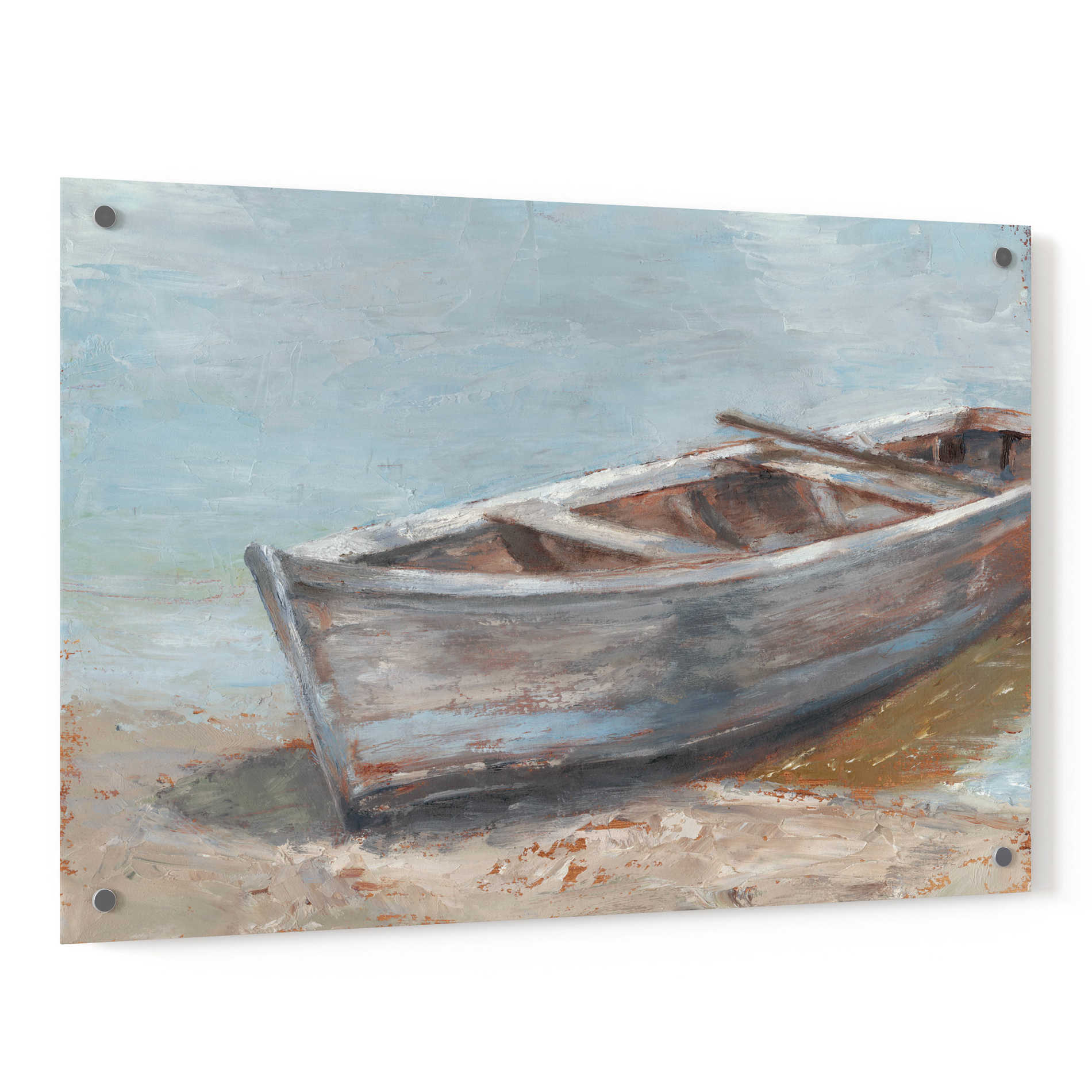 Epic Art 'Whitewashed Boat II' by Ethan Harper, Acrylic Glass Wall Art,36x24