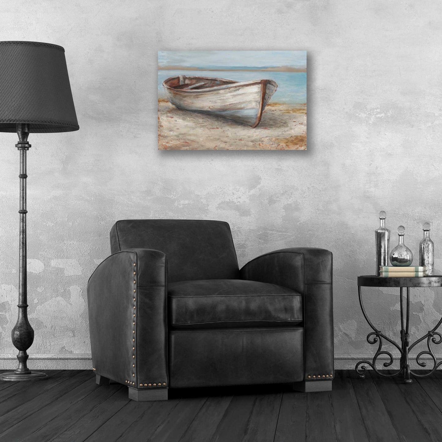 Epic Art 'Whitewashed Boat I' by Ethan Harper, Acrylic Glass Wall Art,24x16