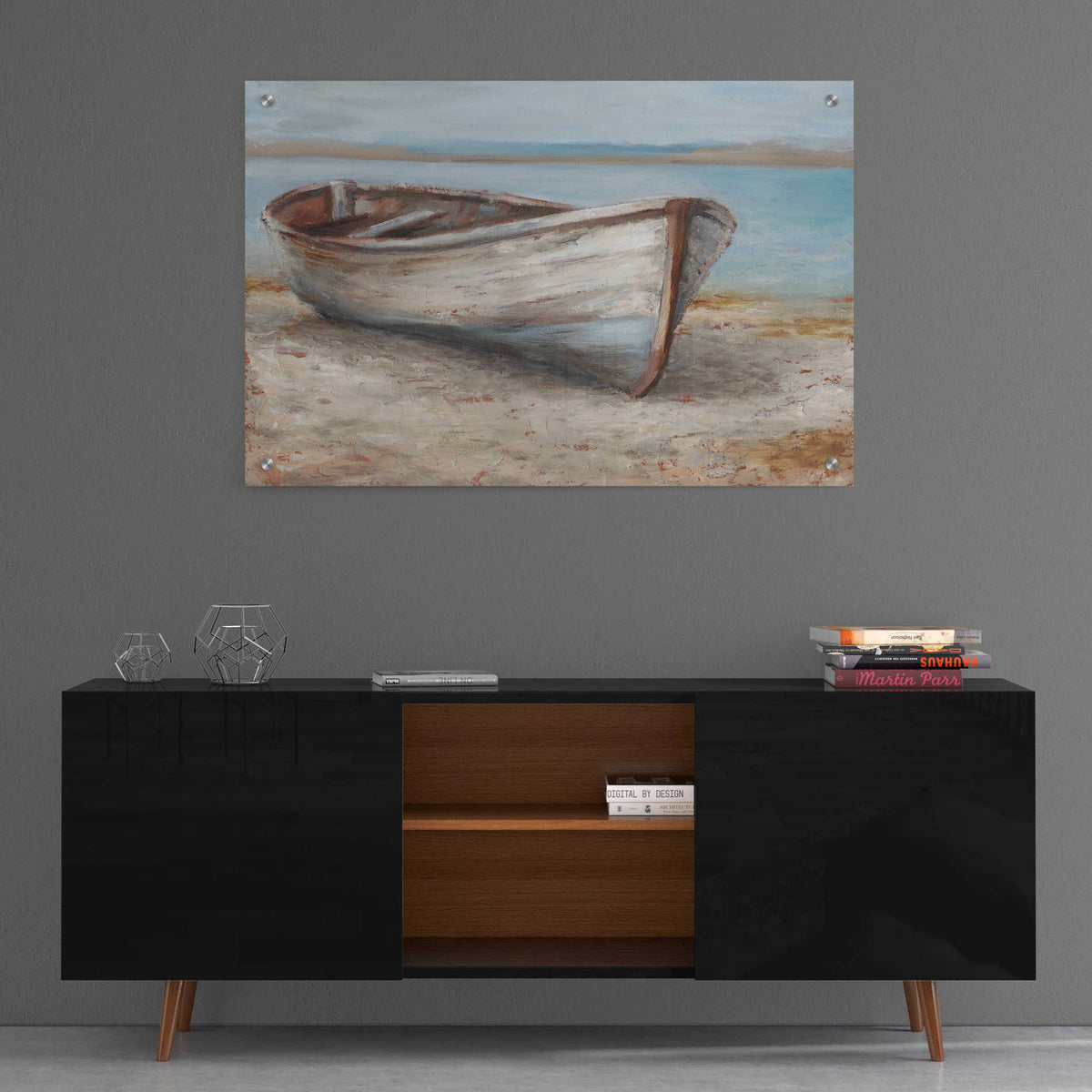 Epic Art 'Whitewashed Boat I' by Ethan Harper, Acrylic Glass Wall Art,36x24