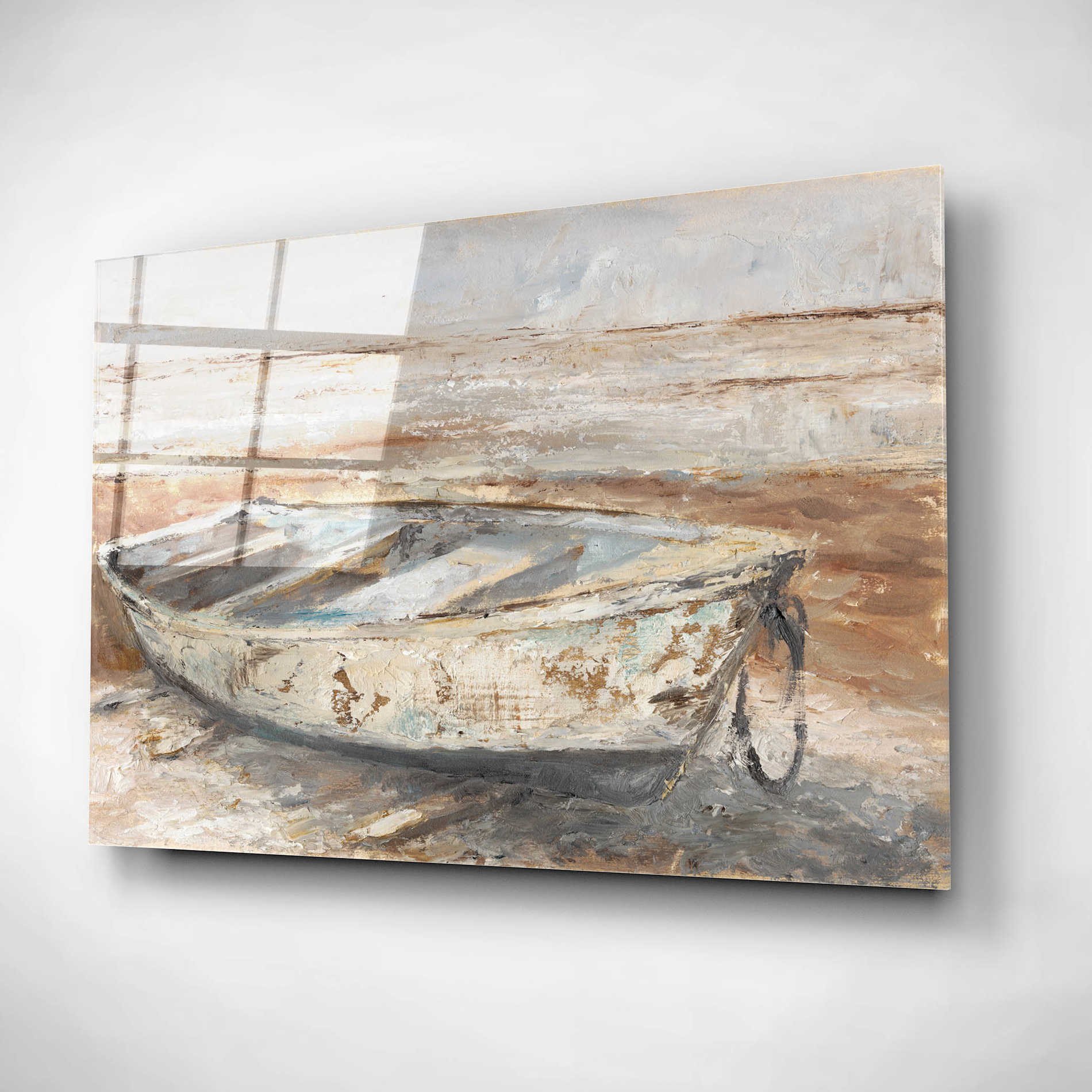 Epic Art 'Weathered Rowboat I' by Ethan Harper, Acrylic Glass Wall Art,16x12