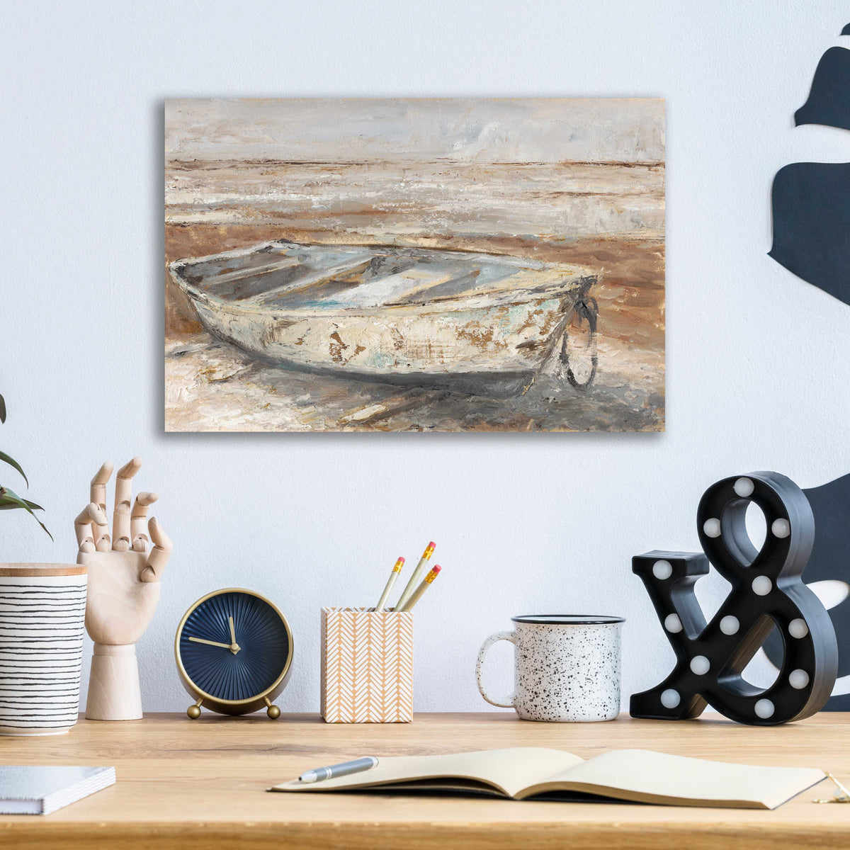 Epic Art 'Weathered Rowboat I' by Ethan Harper, Acrylic Glass Wall Art,16x12