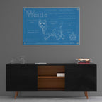 Epic Art 'Blueprint Westie' by Ethan Harper, Acrylic Glass Wall Art,36x24