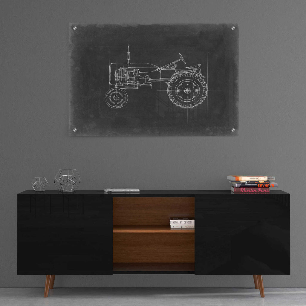 Epic Art 'Tractor Blueprint III' by Ethan Harper, Acrylic Glass Wall Art,36x24