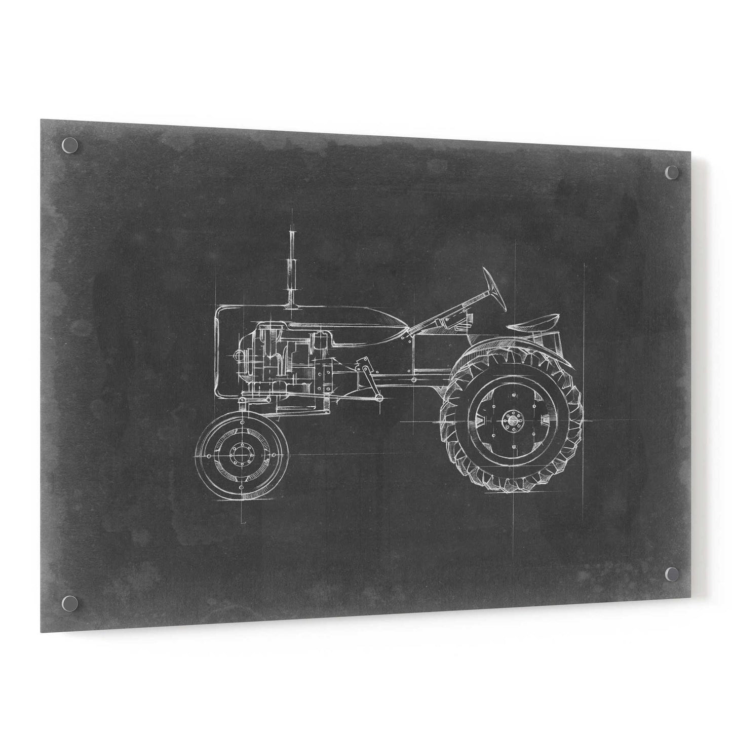 Epic Art 'Tractor Blueprint III' by Ethan Harper, Acrylic Glass Wall Art,36x24