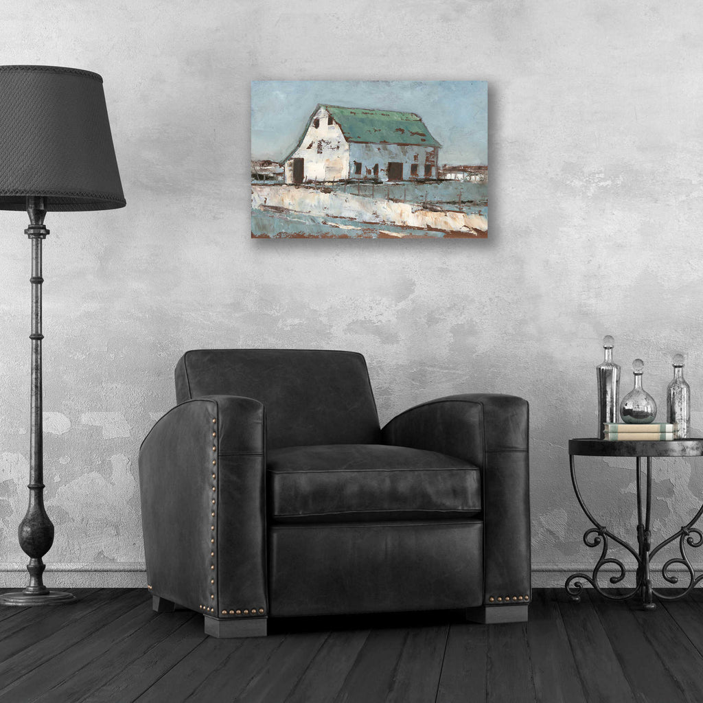 Epic Art 'Plein Air Barn II' by Ethan Harper, Acrylic Glass Wall Art,24x16