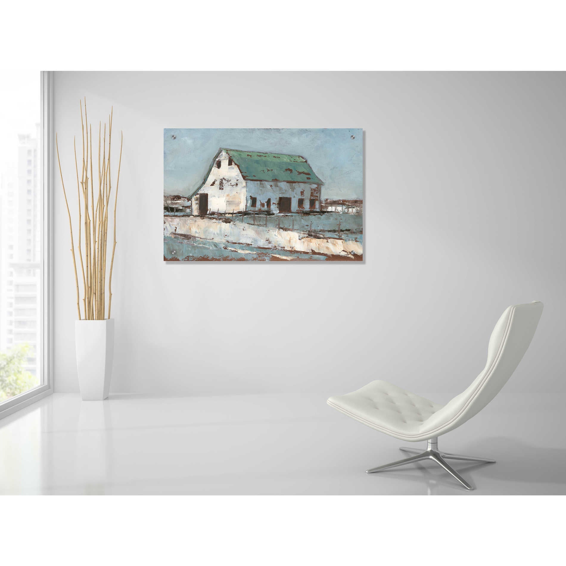 Epic Art 'Plein Air Barn II' by Ethan Harper, Acrylic Glass Wall Art,36x24