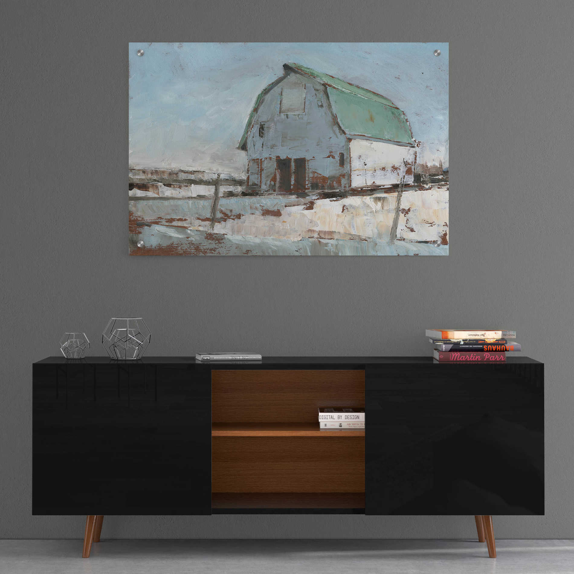 Epic Art 'Plein Air Barn I' by Ethan Harper, Acrylic Glass Wall Art,36x24