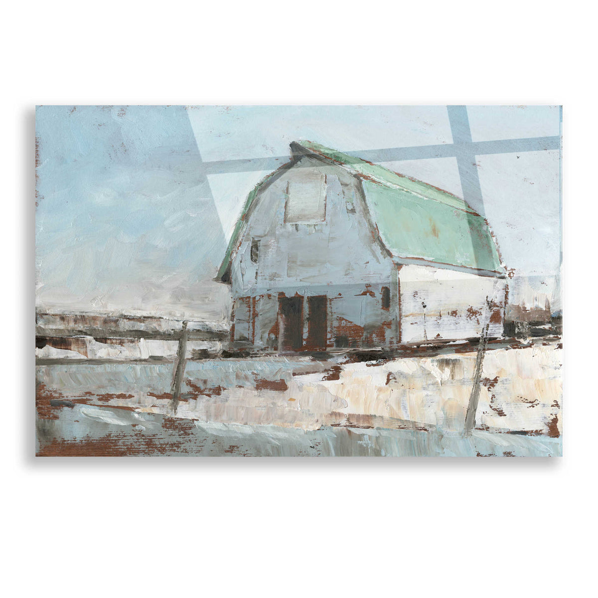 Epic Art 'Plein Air Barn I' by Ethan Harper, Acrylic Glass Wall Art