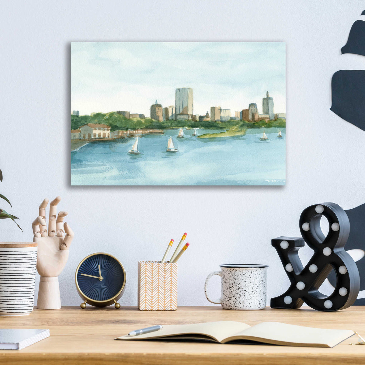 Epic Art 'Plein Air Cityscape II' by Ethan Harper, Acrylic Glass Wall Art,16x12