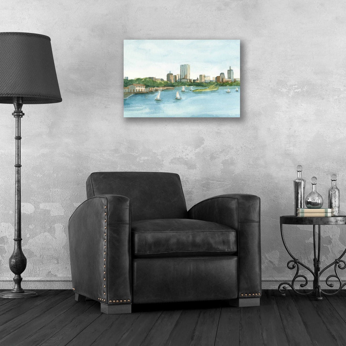Epic Art 'Plein Air Cityscape II' by Ethan Harper, Acrylic Glass Wall Art,24x16