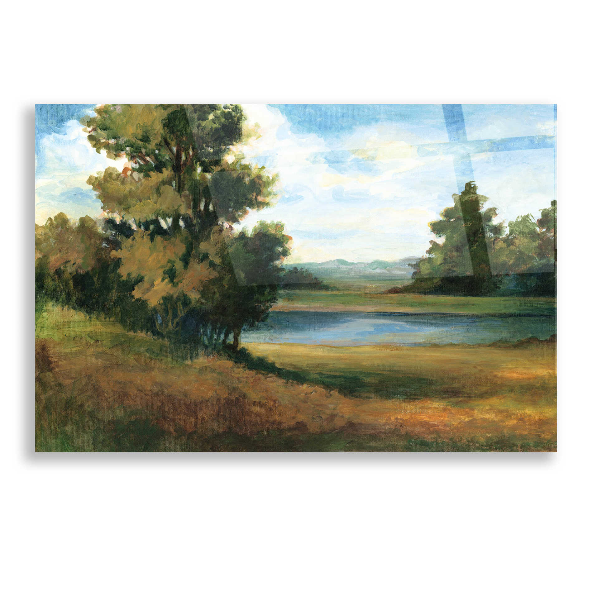 Epic Art 'Auburn Meadow' by Ethan Harper, Acrylic Glass Wall Art,16x12