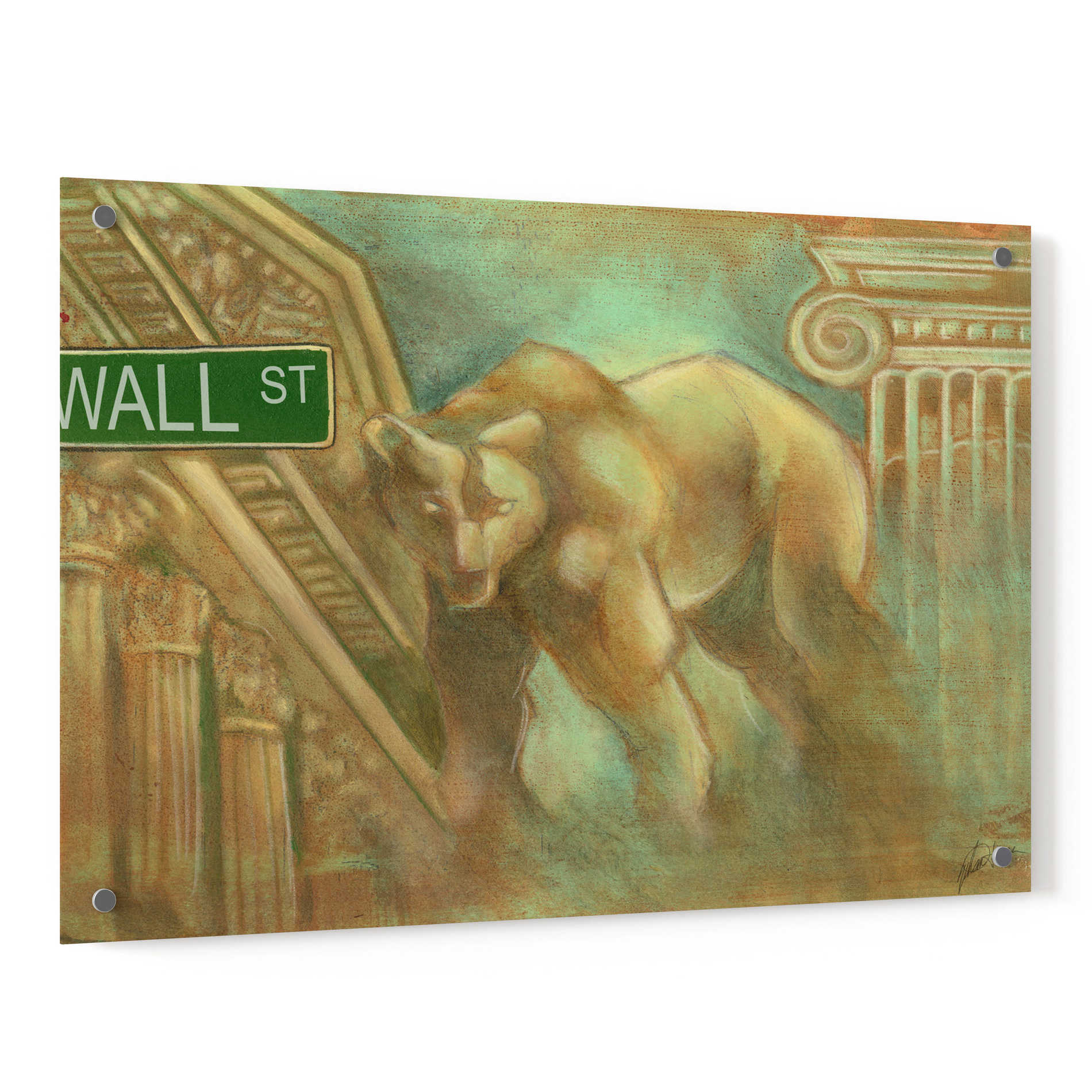 Epic Art 'Bear Market' by Ethan Harper, Acrylic Glass Wall Art,36x24