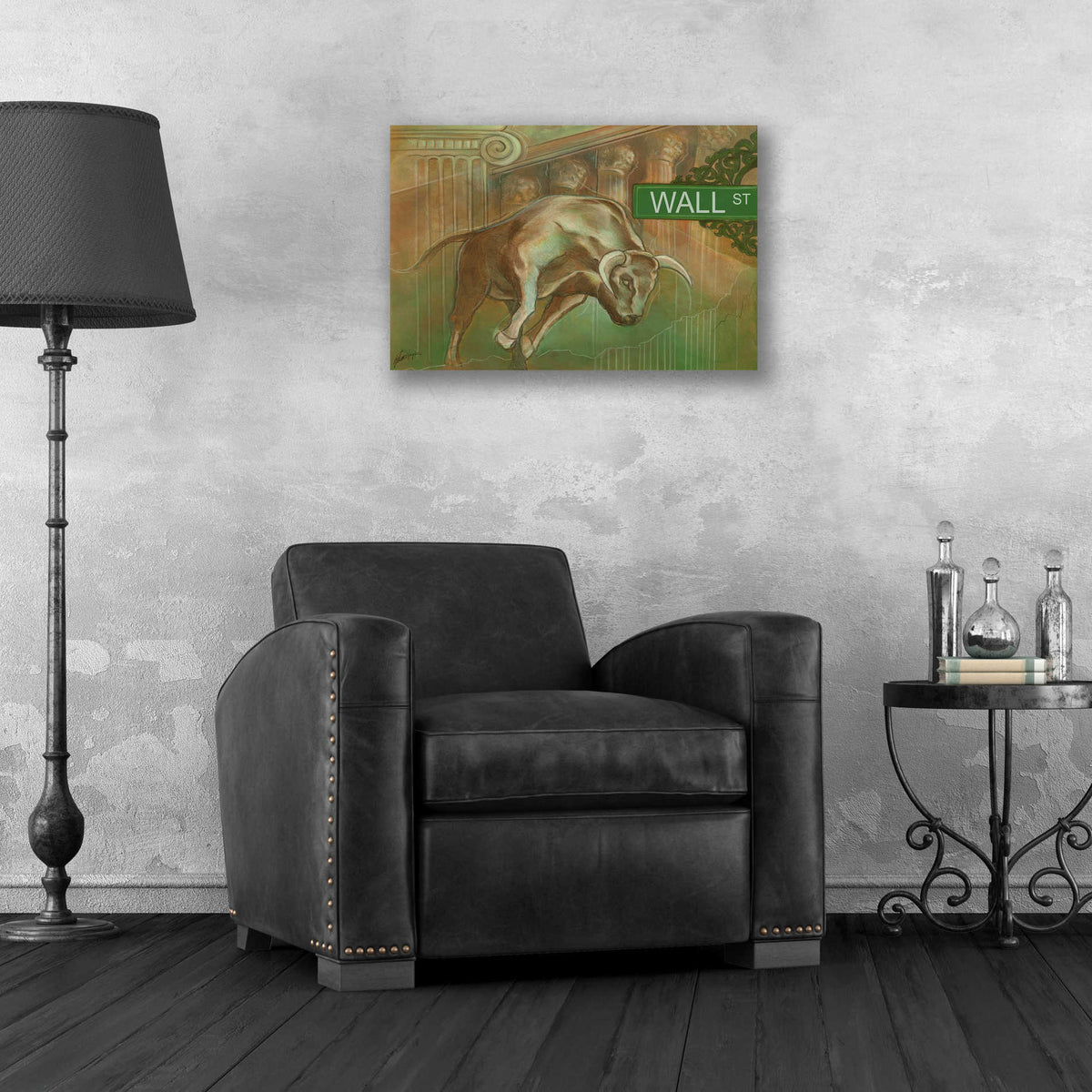 Epic Art 'Bull Market' by Ethan Harper, Acrylic Glass Wall Art,24x16