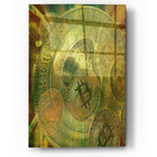 Epic Art 'Grunge Bitcoin' by Steve Hunziker, Acrylic Glass Wall Art