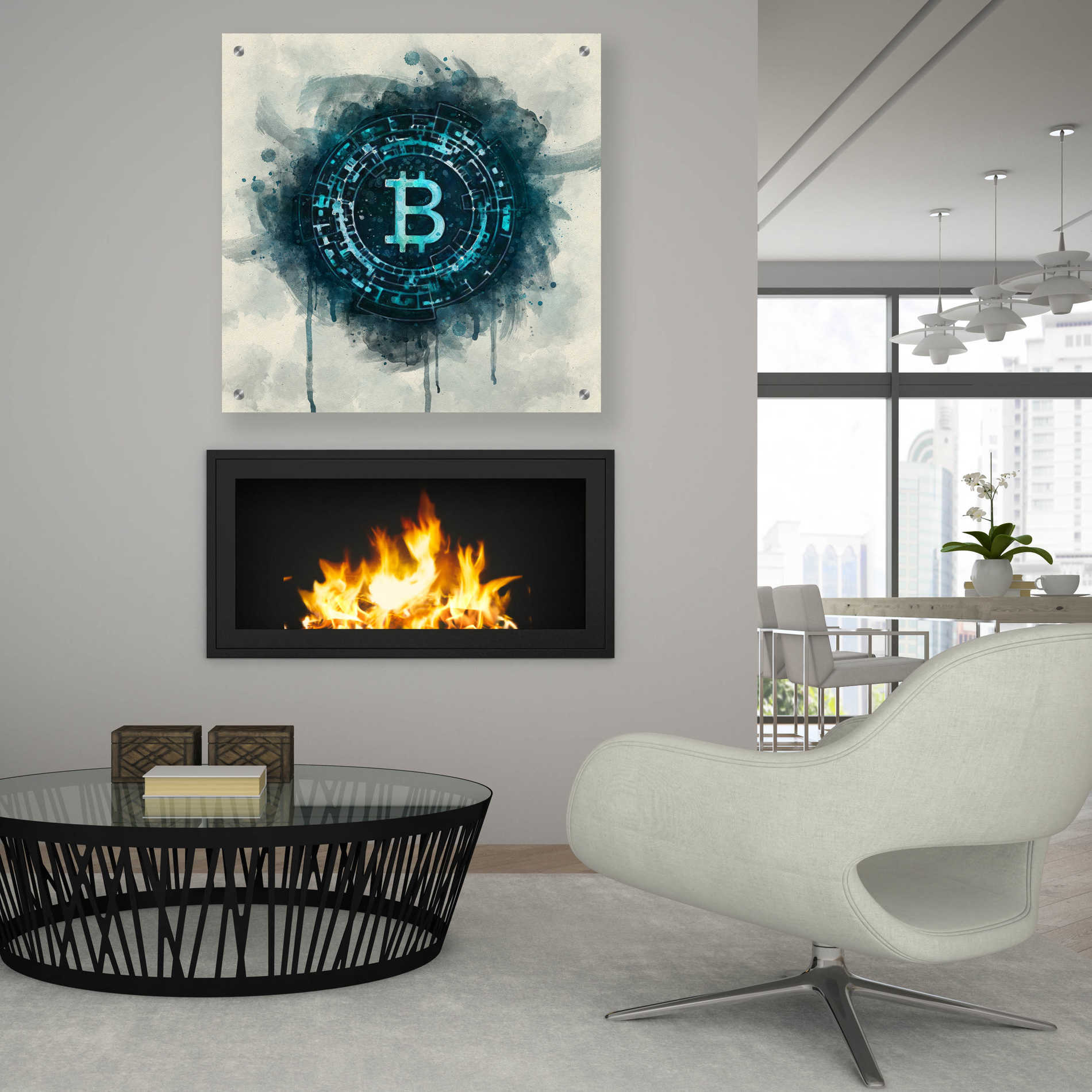 Epic Art 'Bitcoin Era' by Surma and Guillen, Acrylic Glass Wall Art,36x36