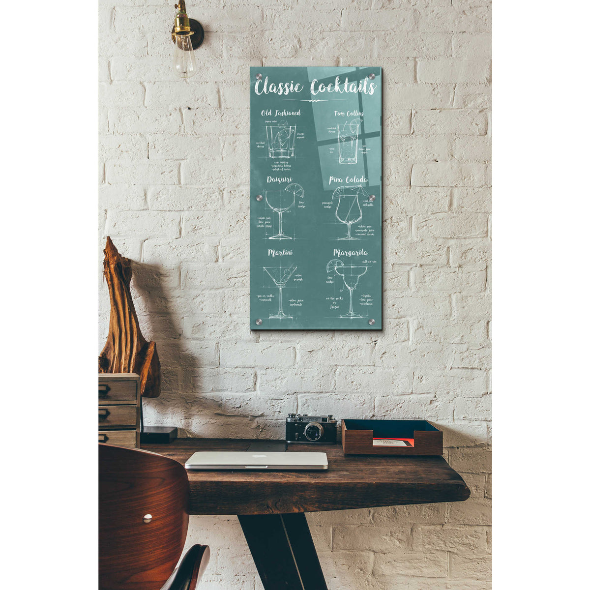 Epic Art 'Mixology Infograph' by Ethan Harper, Acrylic Glass Wall Art,12x24
