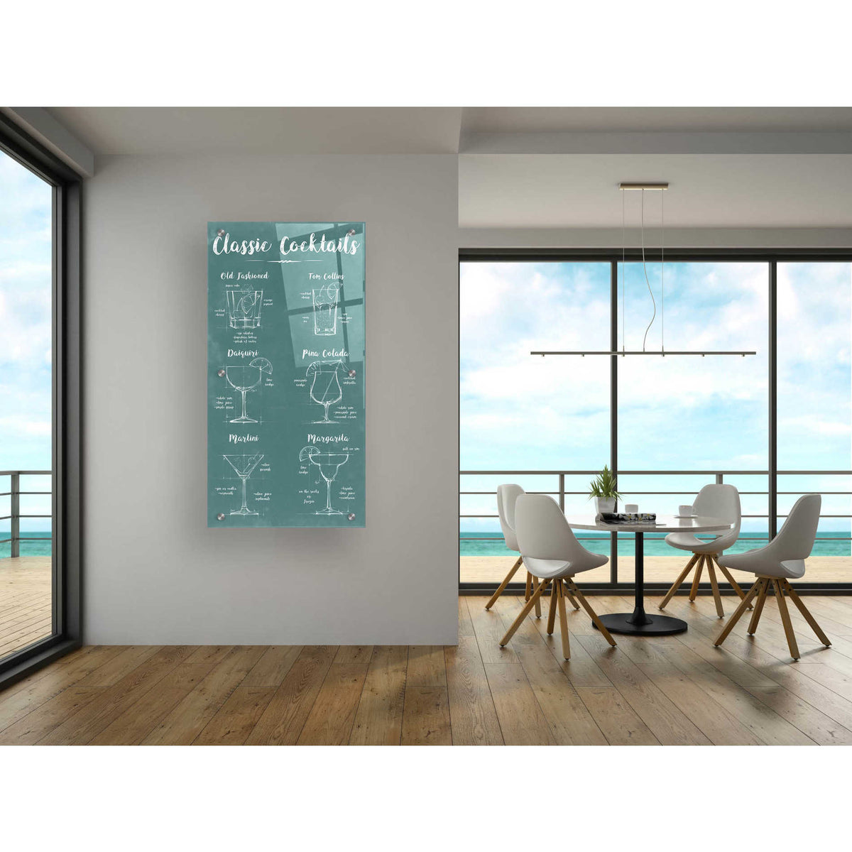 Epic Art 'Mixology Infograph' by Ethan Harper, Acrylic Glass Wall Art,24x48