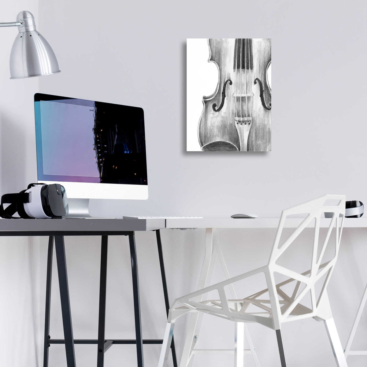 Epic Art 'Stringed Instrument Study I' by Ethan Harper, Acrylic Glass Wall Art,12x16