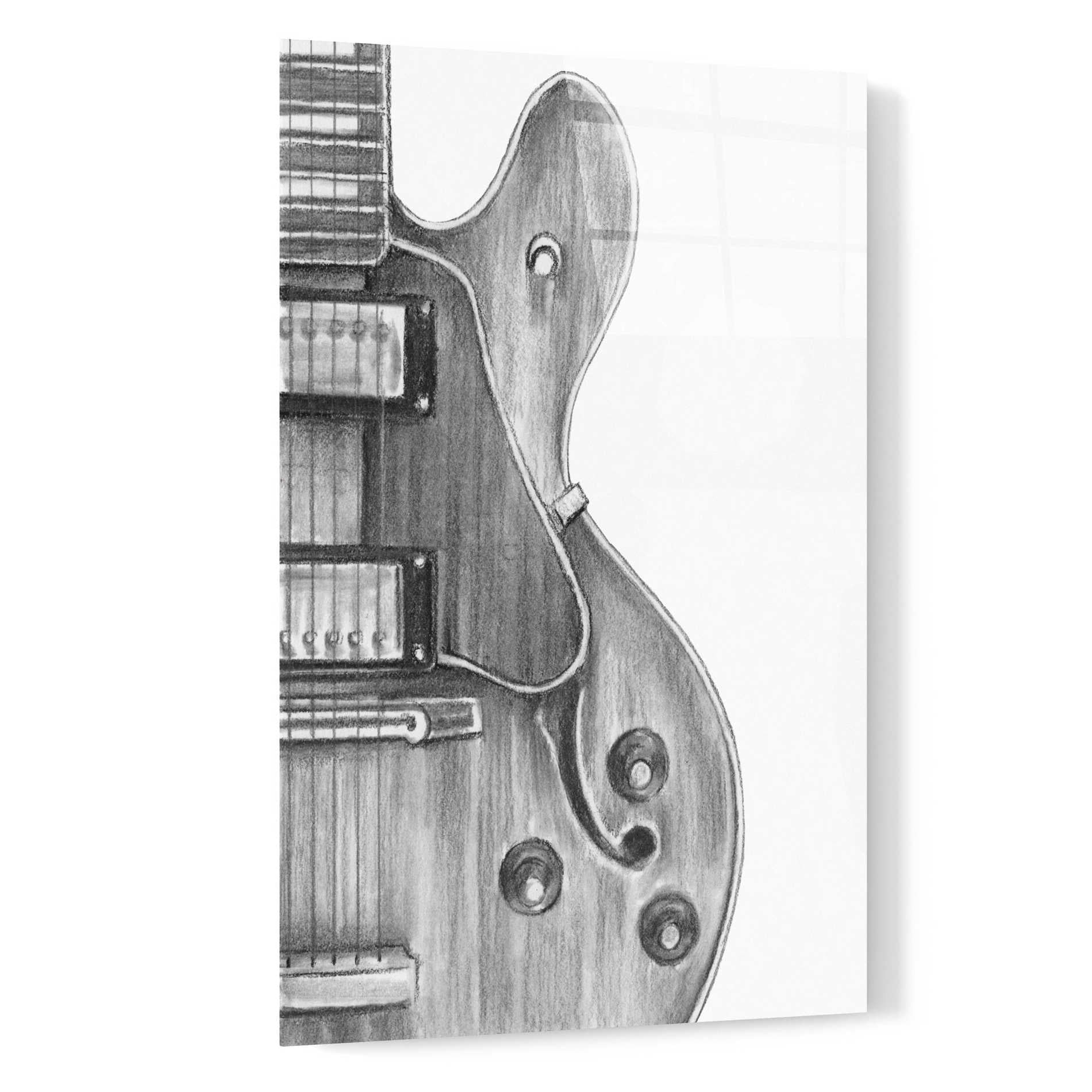 Epic Art 'Stringed Instrument Study IV' by Ethan Harper, Acrylic Glass Wall Art,16x24