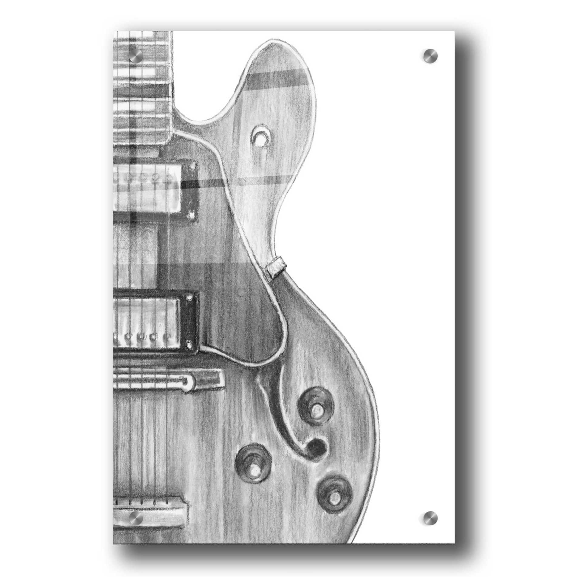 Epic Art 'Stringed Instrument Study IV' by Ethan Harper, Acrylic Glass Wall Art,24x36