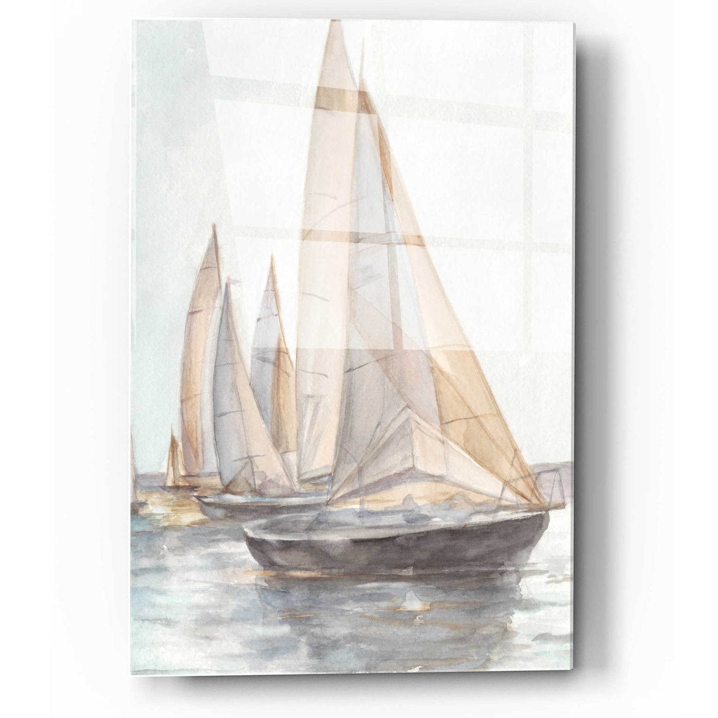 Epic Art 'Plein Air Sailboats II' by Ethan Harper, Acrylic Glass Wall Art,12x16