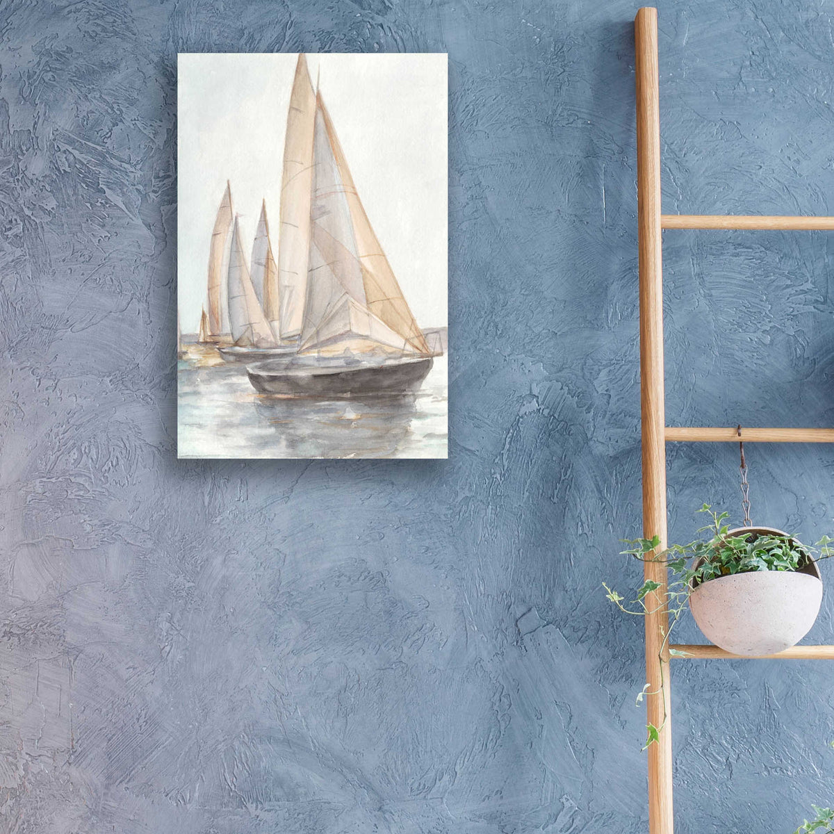 Epic Art 'Plein Air Sailboats II' by Ethan Harper, Acrylic Glass Wall Art,16x24