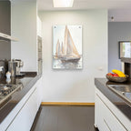 Epic Art 'Plein Air Sailboats II' by Ethan Harper, Acrylic Glass Wall Art,24x36