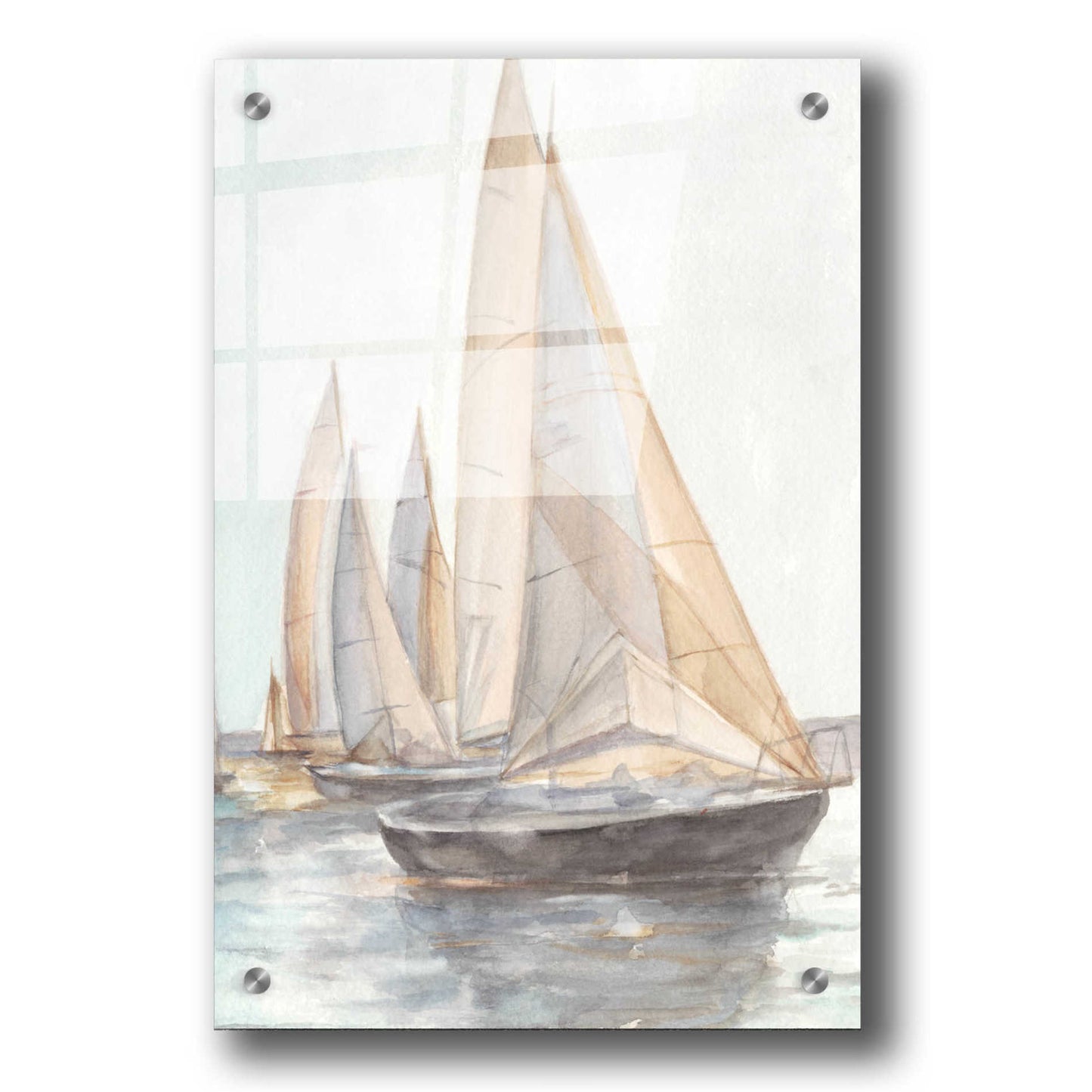 Epic Art 'Plein Air Sailboats II' by Ethan Harper, Acrylic Glass Wall Art,24x36