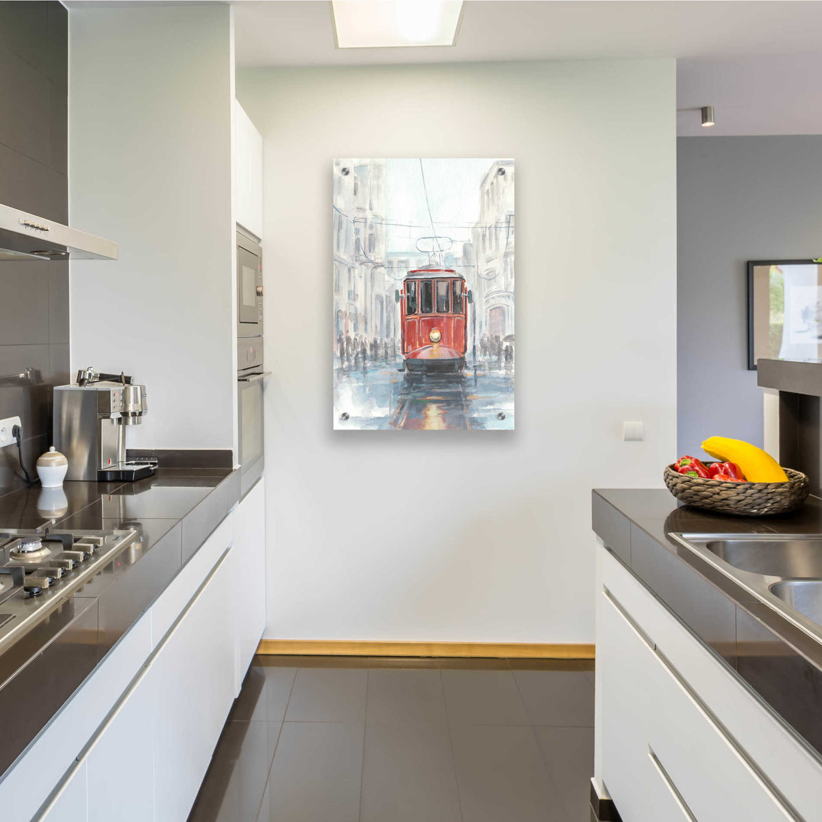 Epic Art 'Watercolor Streetcar Study I' by Ethan Harper, Acrylic Glass Wall Art,24x36
