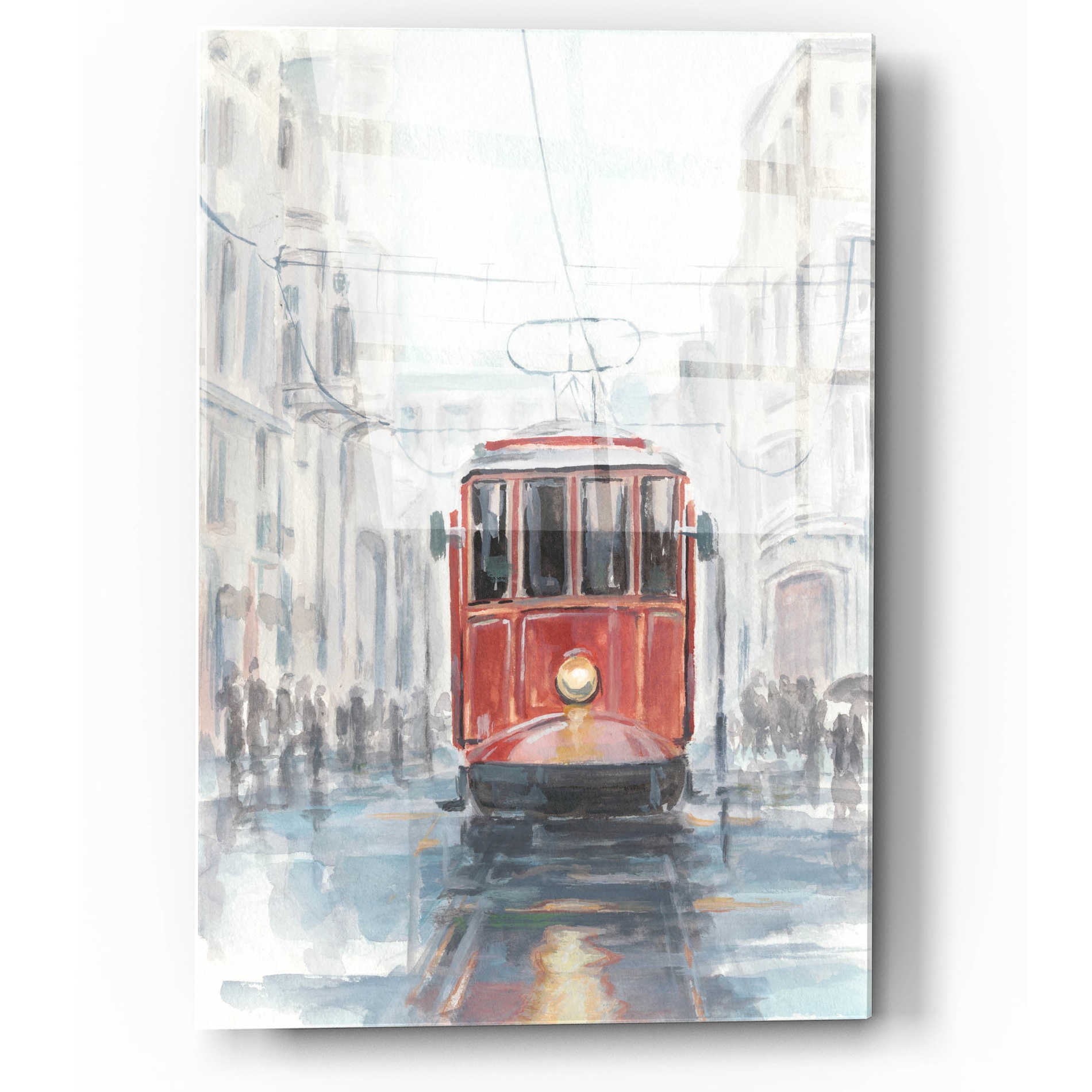 Epic Art 'Watercolor Streetcar Study I' by Ethan Harper, Acrylic Glass Wall Art