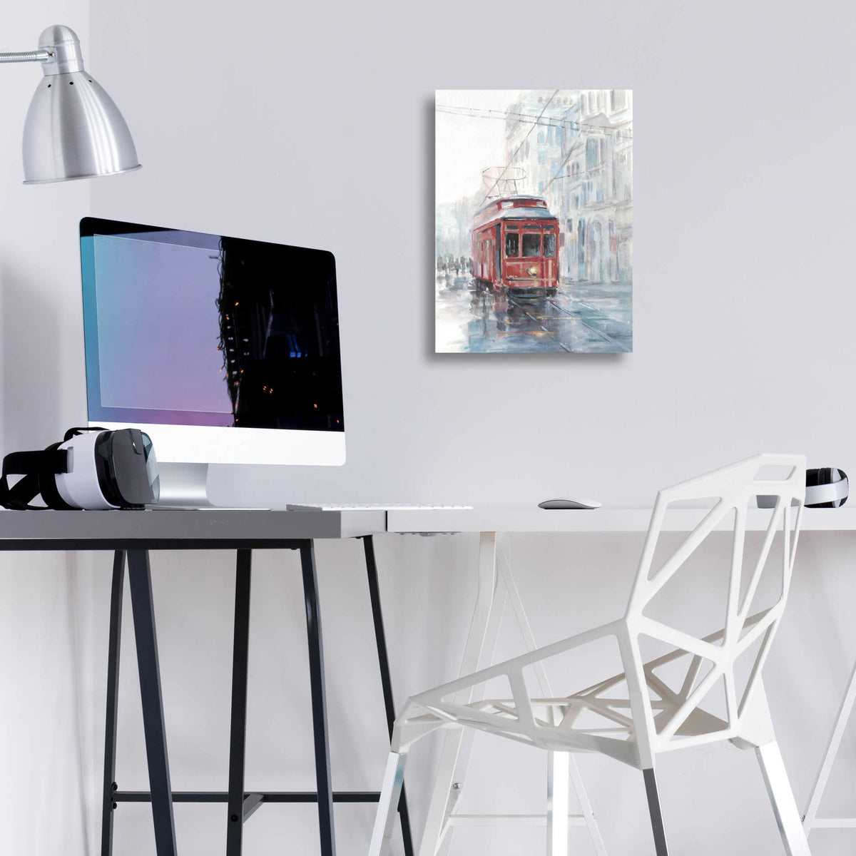 Epic Art 'Watercolor Streetcar Study II' by Ethan Harper, Acrylic Glass Wall Art,12x16