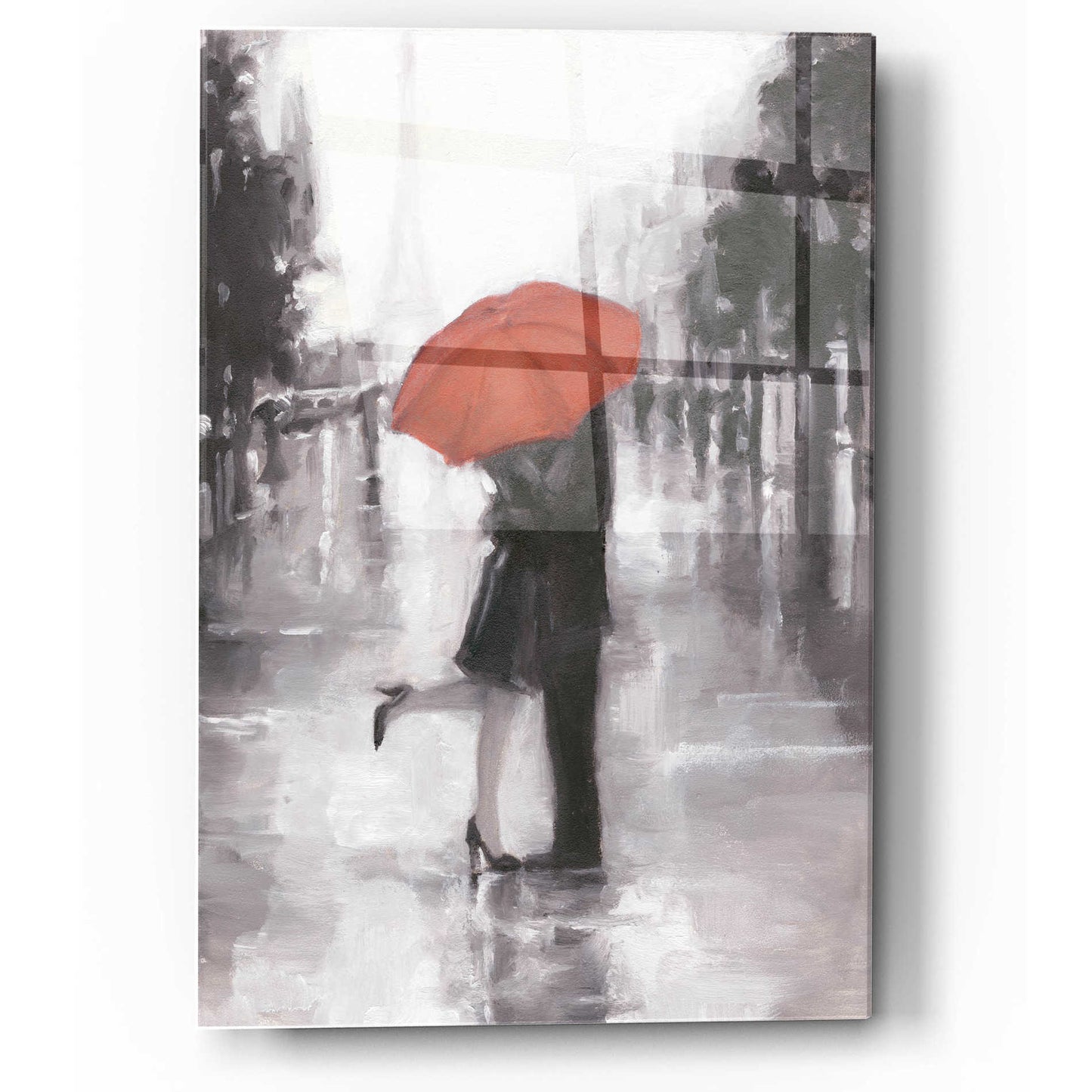 Epic Art 'Caught in the Rain' by Ethan Harper, Acrylic Glass Wall Art,12x16