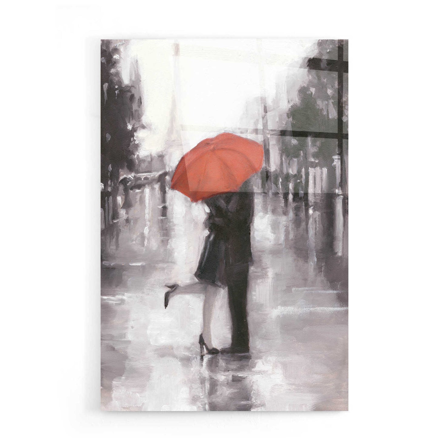 Epic Art 'Caught in the Rain' by Ethan Harper, Acrylic Glass Wall Art,16x24