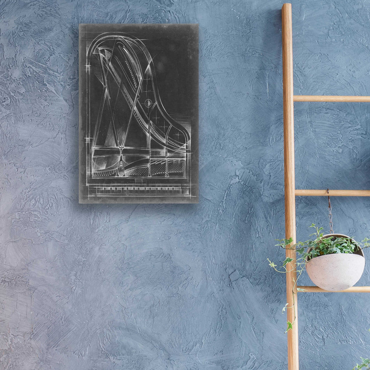Epic Art 'Grand Piano Diagram' by Ethan Harper, Acrylic Glass Wall Art,16x24