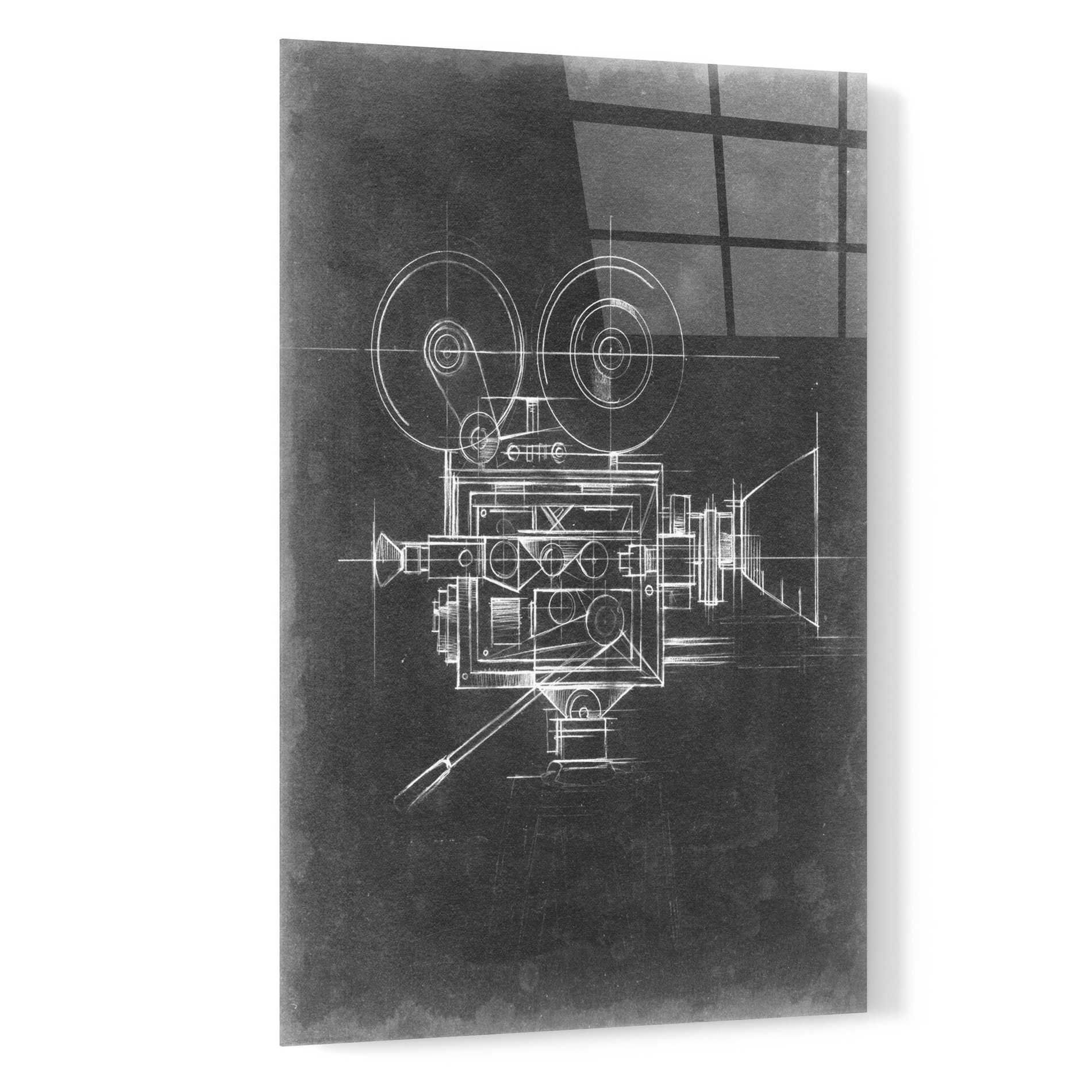 Epic Art 'Camera Blueprints II' by Ethan Harper, Acrylic Glass Wall Art,16x24