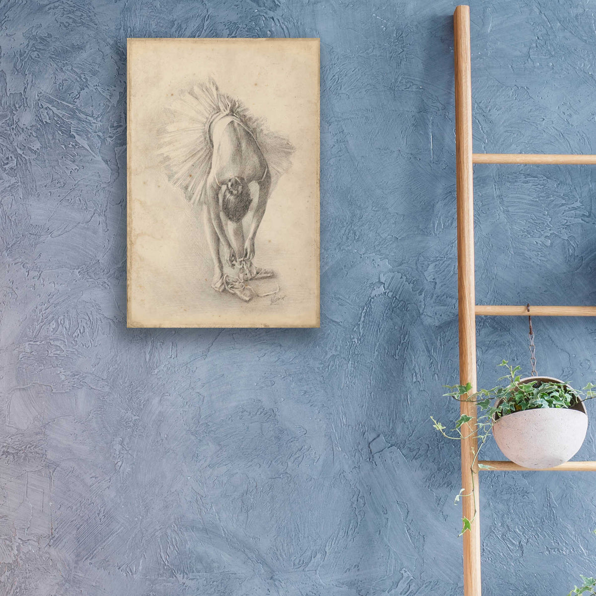 Epic Art 'Antique Ballerina Study I' by Ethan Harper, Acrylic Glass Wall Art,16x24