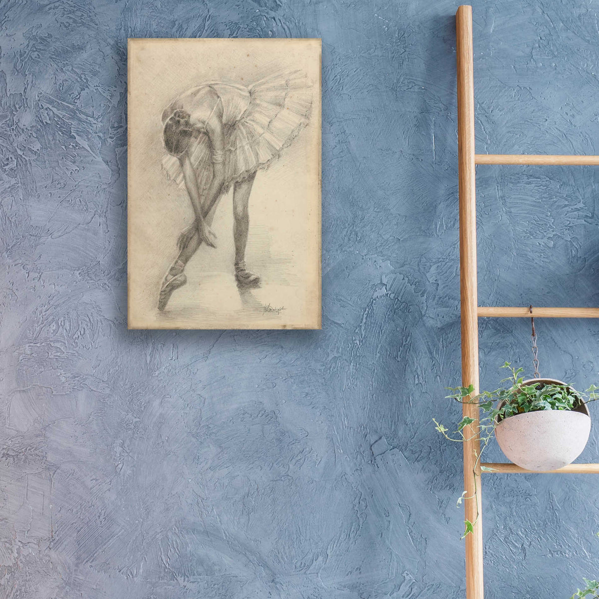 Epic Art 'Antique Ballerina Study II' by Ethan Harper, Acrylic Glass Wall Art,16x24