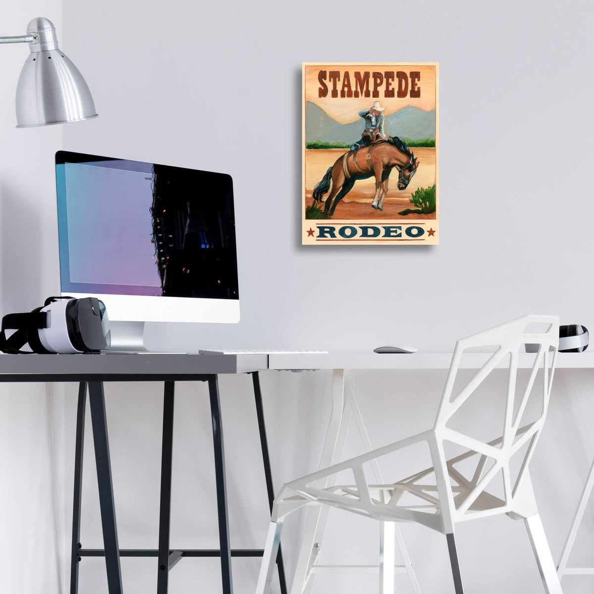 Epic Art 'Stampede Rodeo' by Ethan Harper, Acrylic Glass Wall Art,12x16