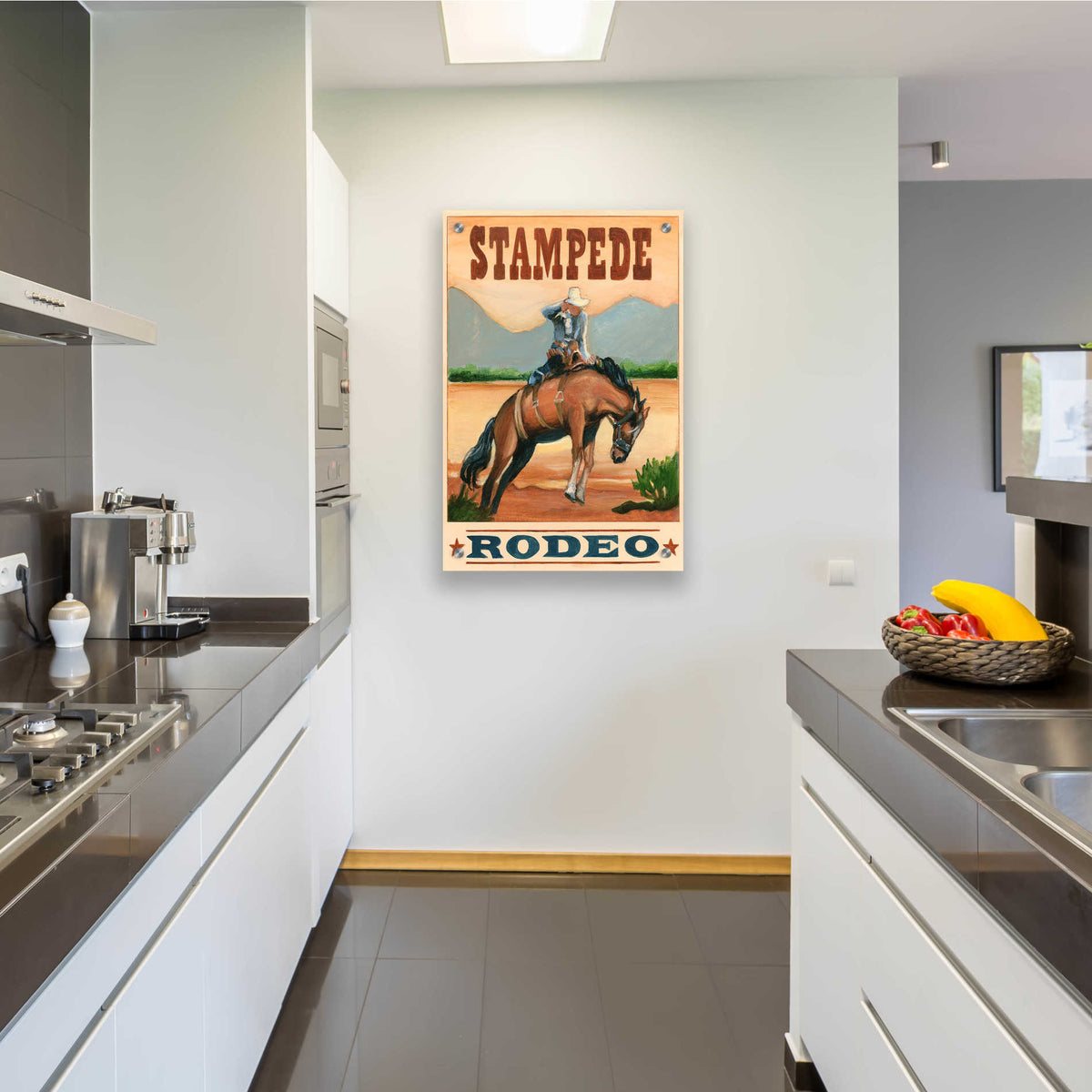 Epic Art 'Stampede Rodeo' by Ethan Harper, Acrylic Glass Wall Art,24x36