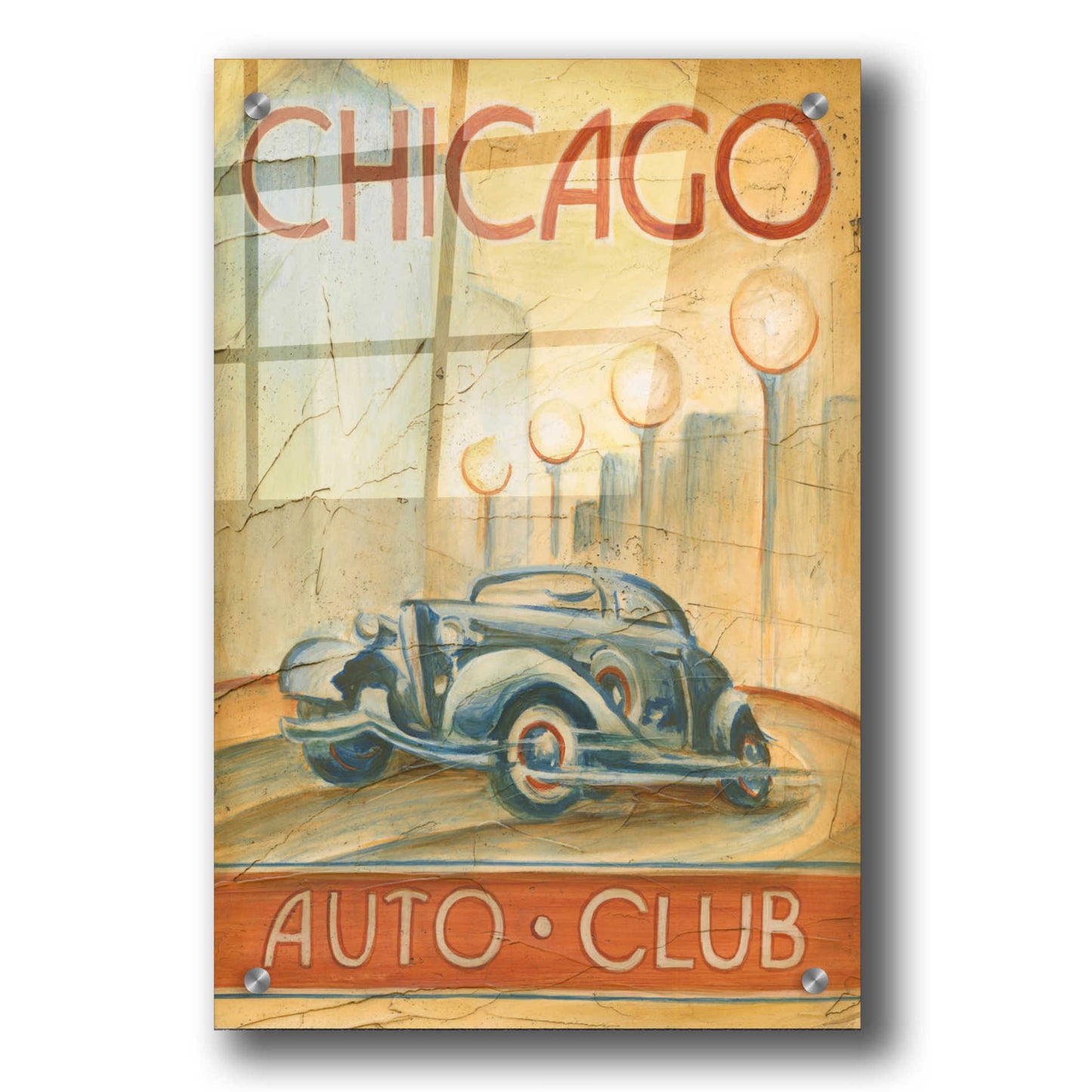 Epic Art 'Chicago Auto Club' by Ethan Harper, Acrylic Glass Wall Art,24x36
