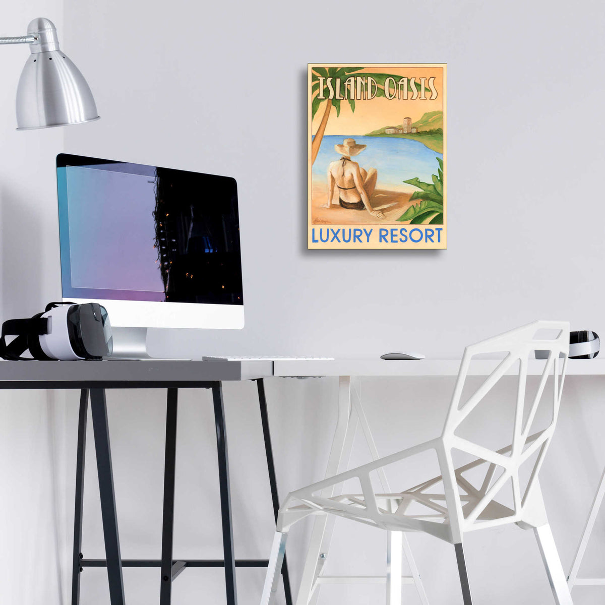 Epic Art 'Island Oasis' by Ethan Harper, Acrylic Glass Wall Art,12x16