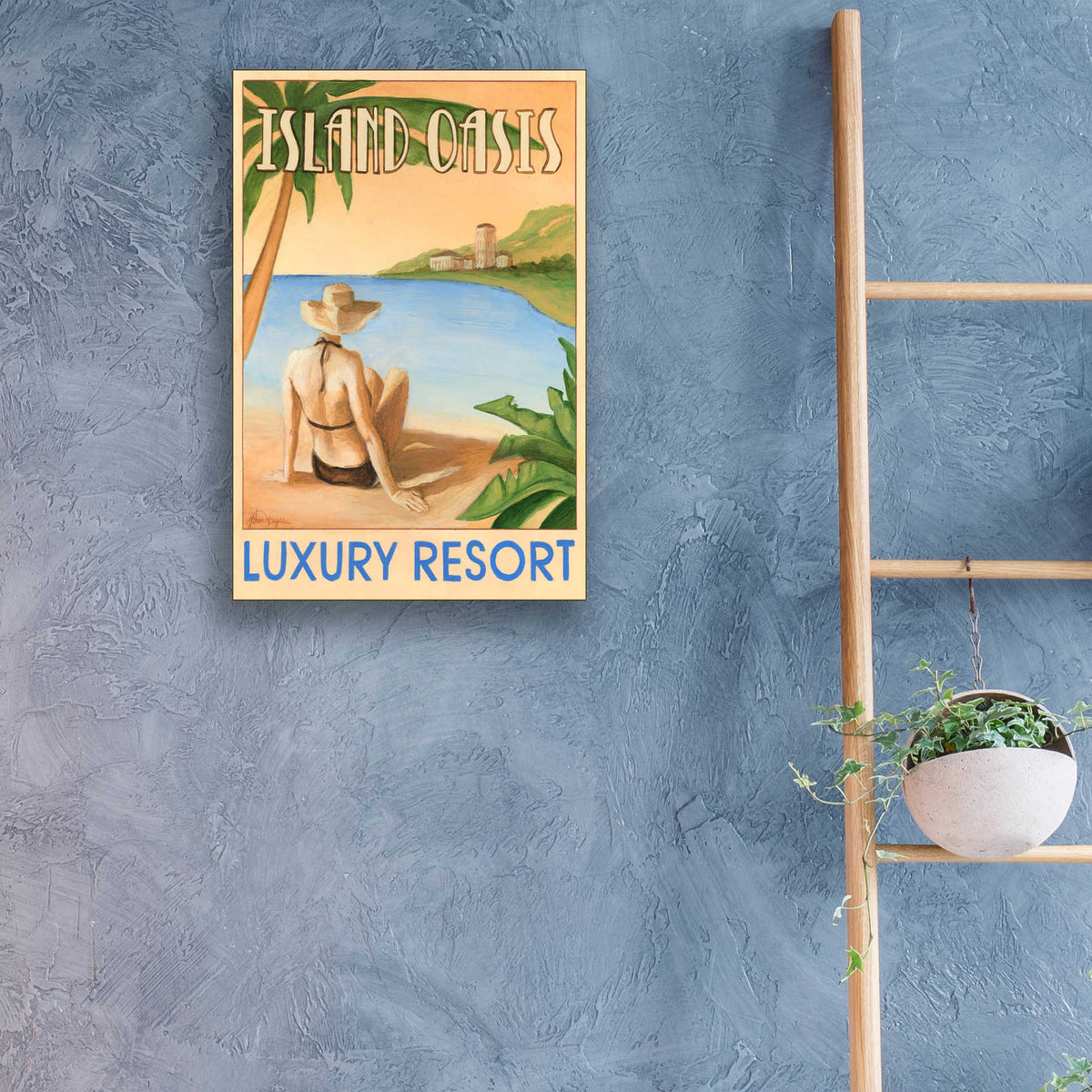 Epic Art 'Island Oasis' by Ethan Harper, Acrylic Glass Wall Art,16x24
