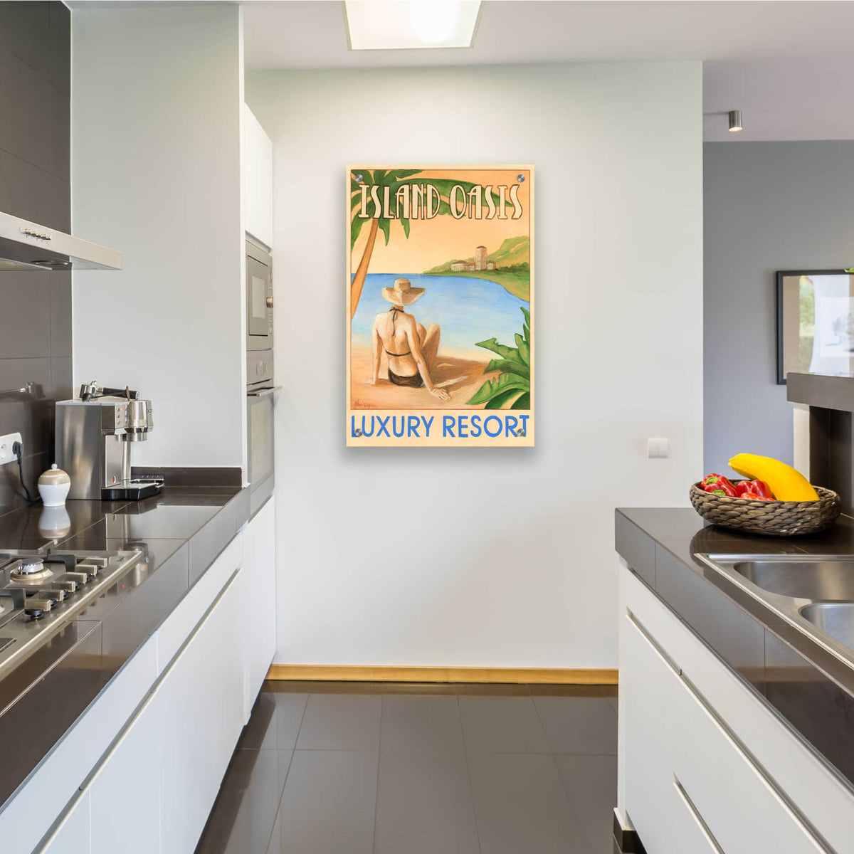 Epic Art 'Island Oasis' by Ethan Harper, Acrylic Glass Wall Art,24x36