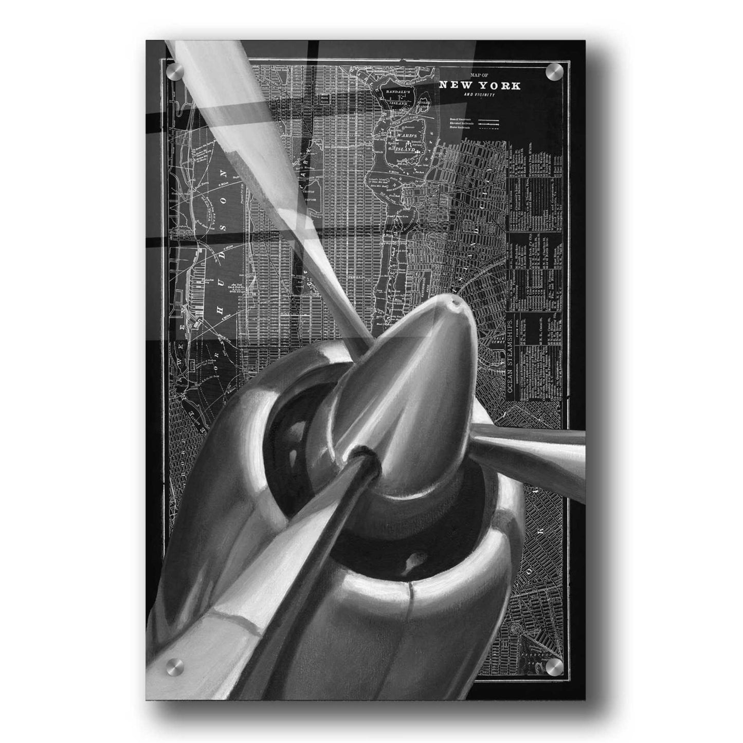 Epic Art 'Vintage Plane I' by Ethan Harper, Acrylic Glass Wall Art,24x36