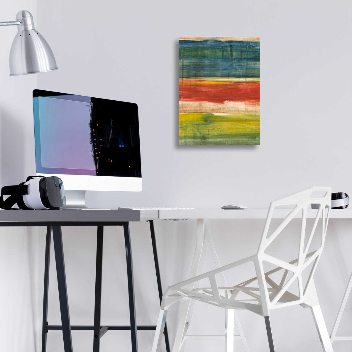Epic Art 'Vibrant Abstract I' by Ethan Harper, Acrylic Glass Wall Art,12x16