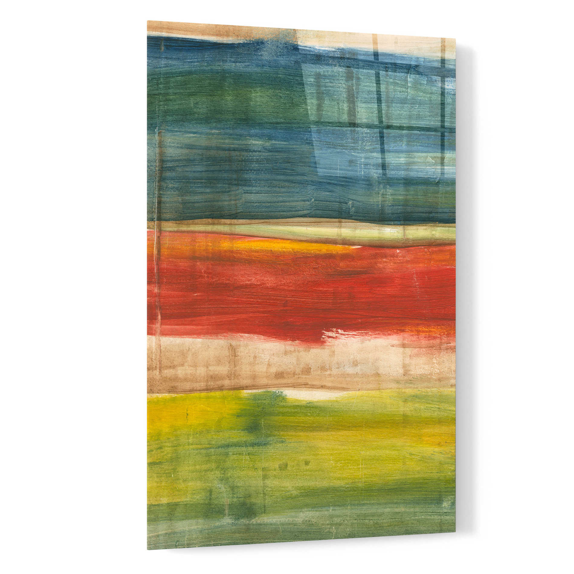 Epic Art 'Vibrant Abstract I' by Ethan Harper, Acrylic Glass Wall Art,16x24