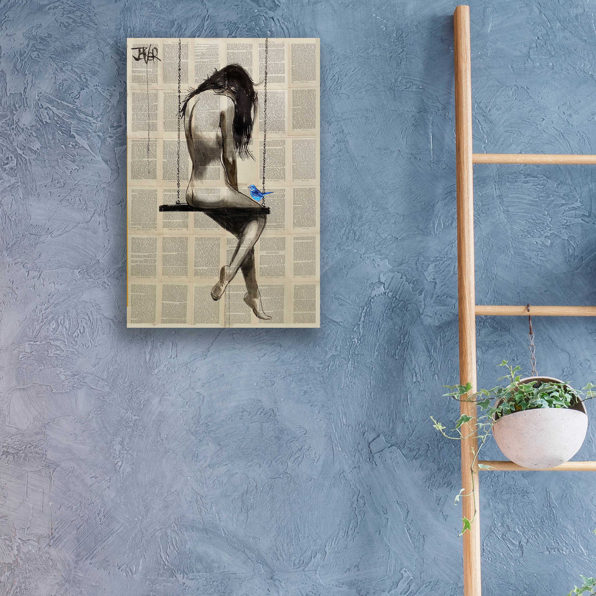 Epic Art 'Dazzling Hope Swing' by Loui Jover, Acrylic Glass Wall Art,16x24