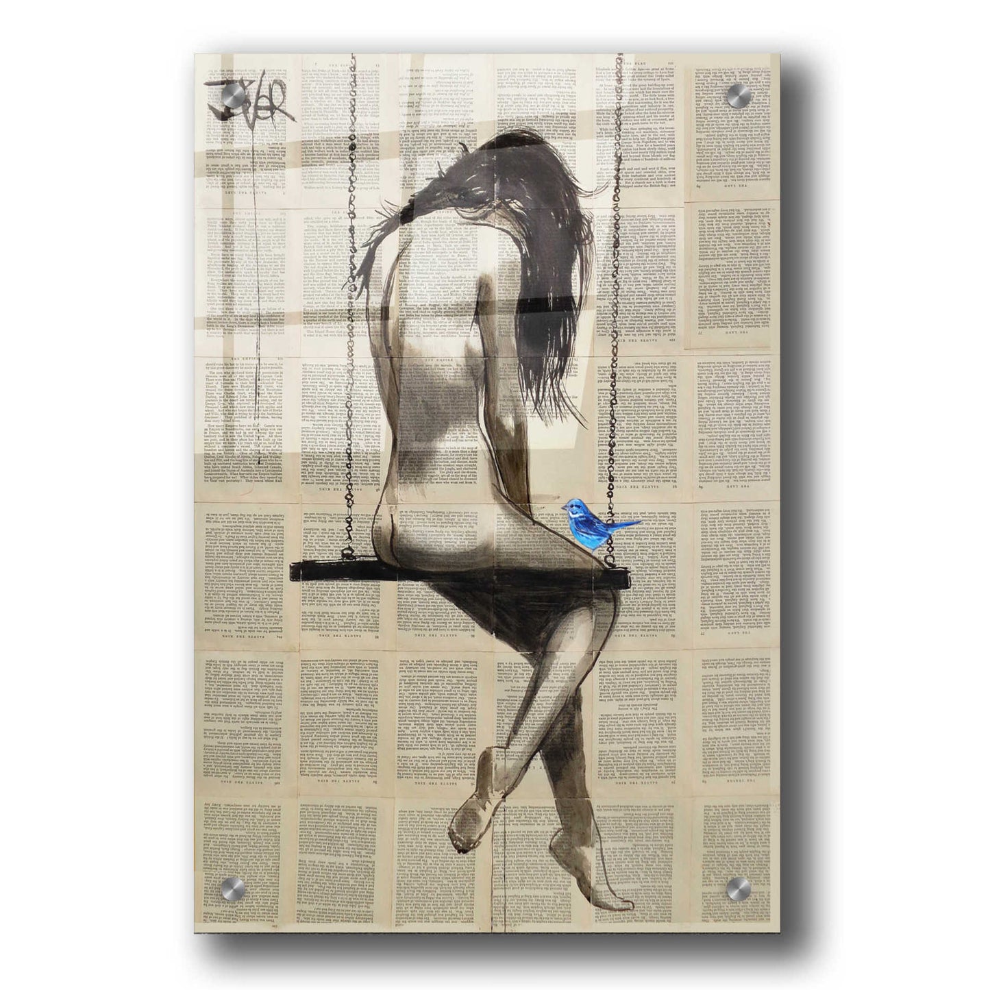 Epic Art 'Dazzling Hope Swing' by Loui Jover, Acrylic Glass Wall Art,24x36