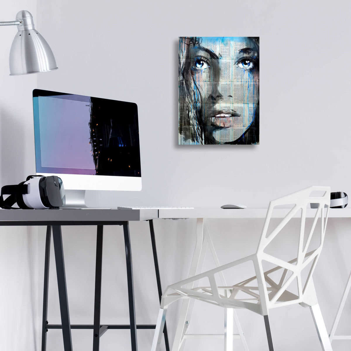 Epic Art 'Blue Sway' by Loui Jover, Acrylic Glass Wall Art,12x16